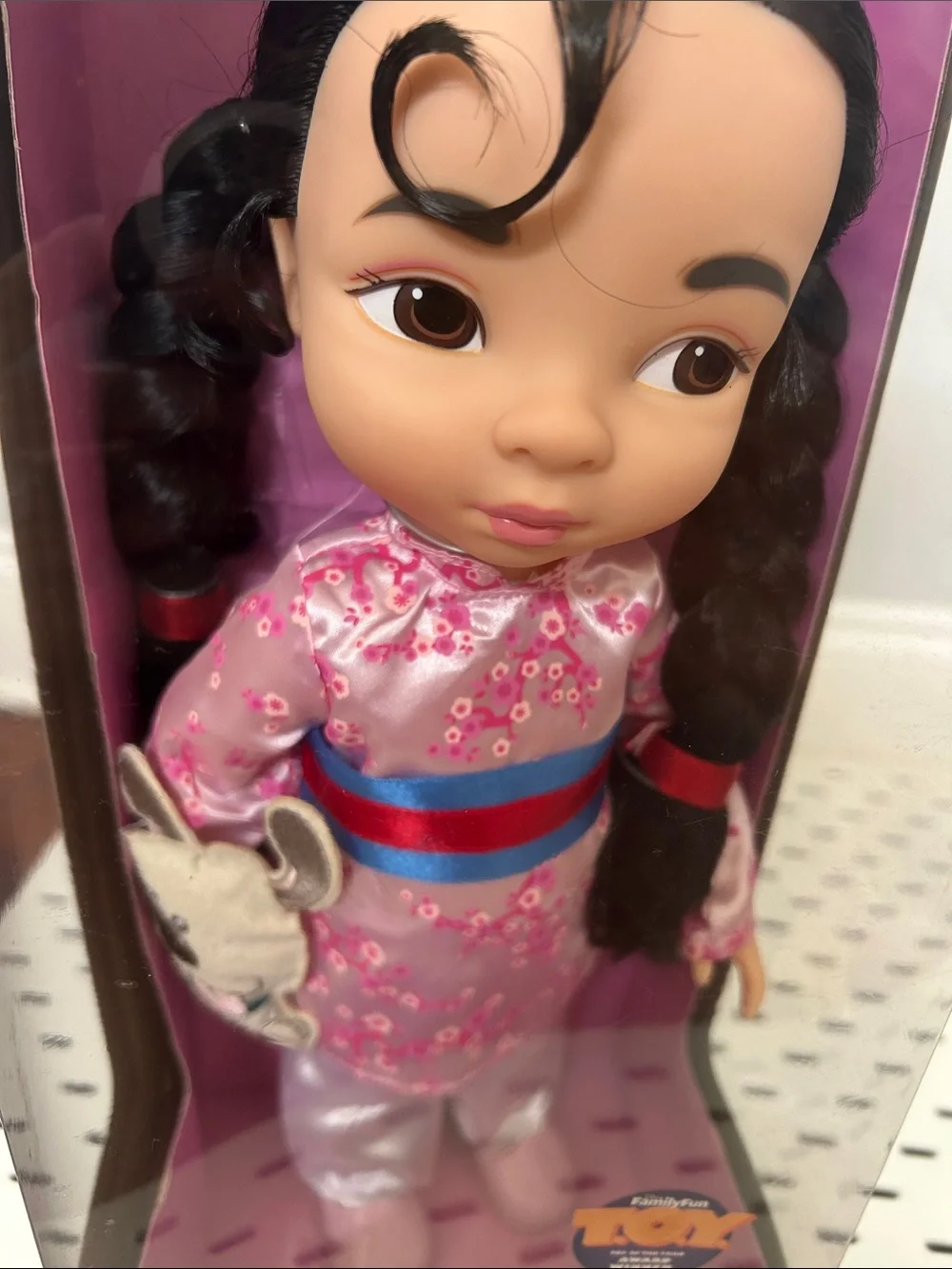 Disney Mulan Doll in Pink and Blue Traditional Outfit